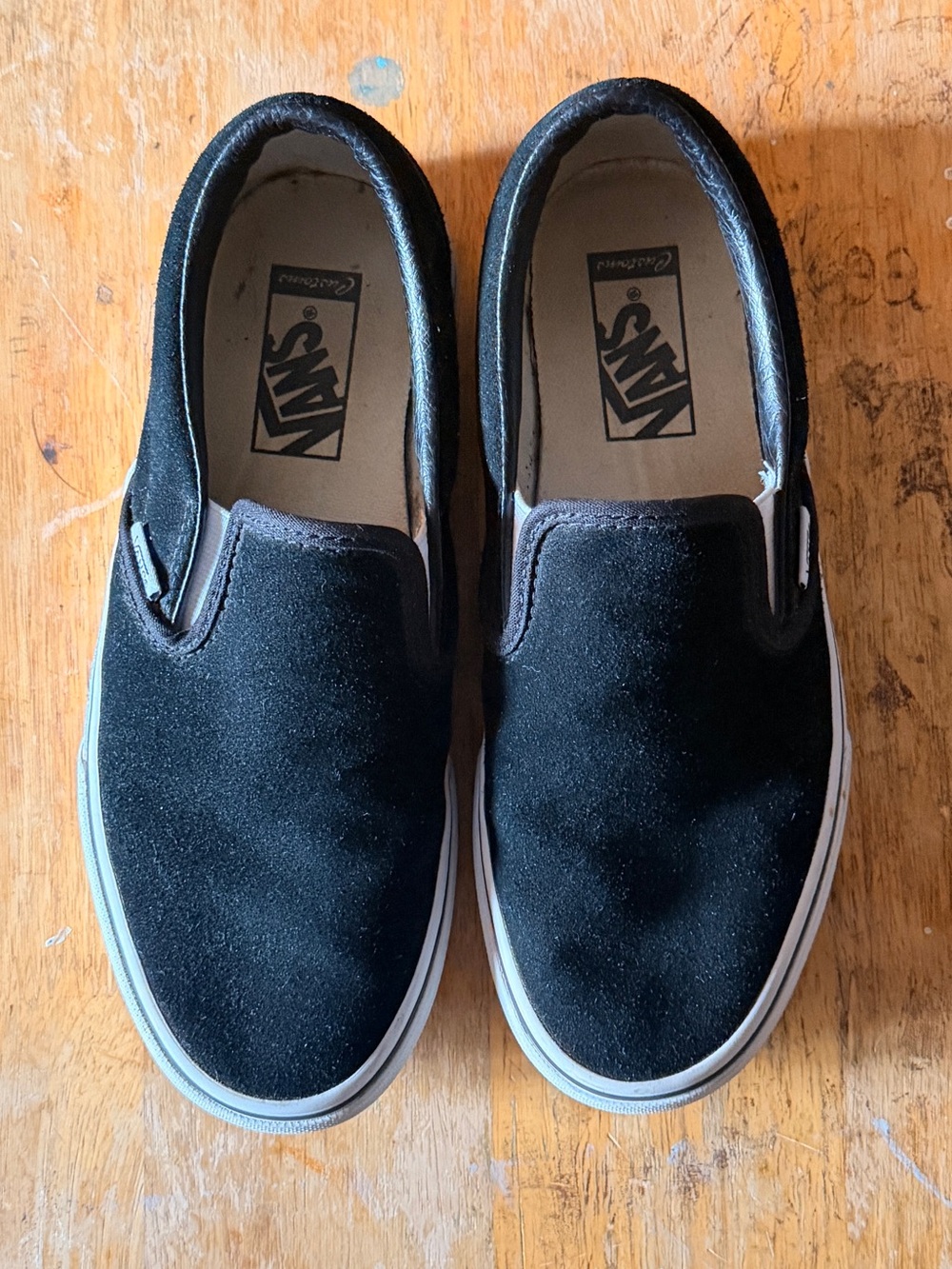 Vans Classic Suede Slip-On Black Sz Women's 8 / Men's 6.5